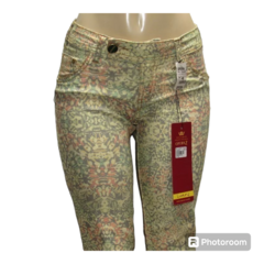 Calça Opera Z Feminina Flare Cos Alto Floral - netpizante