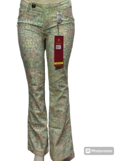 Calça Opera Z Feminina Flare Cos Alto Floral - comprar online