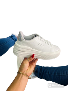 Tênis Moda Feminina Push Plataforma Branco na internet