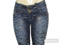Imagem do Calça Jeans Feminina Estampa Tigresa Cig Ly Cós Médio