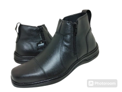 Bota Masculina Modelo Comfort Com Zíper Solado Costurado Palmilha Macia 33 ao 46 na internet