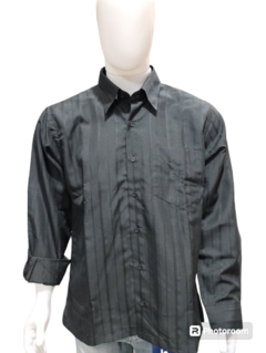 Camisa Masculina Manga Longa Corte Tradicional Com Bolso