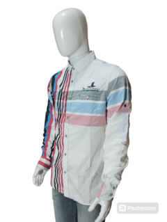 Camisa Masculina Sallo Slim Manga Longa 100% Algodão na internet