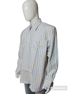 Camisa Masculina Medida Certa Manga Longa Corte Largo Algodão - netpizante