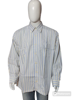 Camisa Masculina Medida Certa Manga Longa Corte Largo Algodão