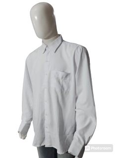 Camisa Masculina Manga Longa Microfibra Vince Com Bolso Branca - comprar online