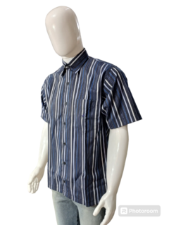 Camisa Masculina Medida Certa Manga Curta Com Bolso Corte Plus Tradicional - comprar online