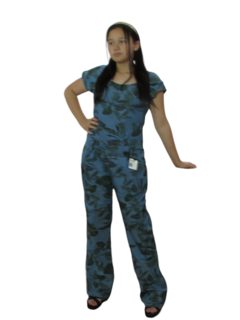 Macacão Feminino Tecido Jeans Estampado Longo Luapole - loja online