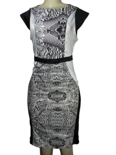 Vestido Tubinho Recorte Slim Mixus