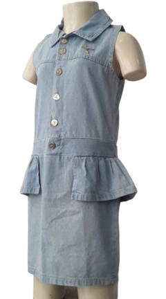 Vestido Jeans feminino Infantil Com Botões - comprar online