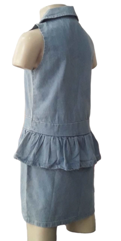 Vestido Jeans feminino Infantil Com Botões na internet