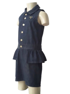 Vestido Jeans Infantil Com Botões na internet