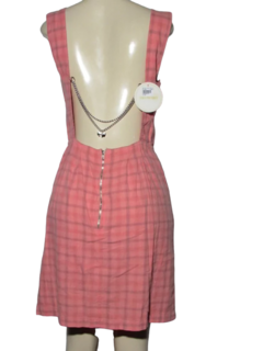 Vestido Ponto Por Ponto Alça Decote C/Corrente/Duas cores na internet