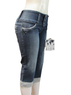Bermuda Capri Feminina Jeans Cós Médio Aion - comprar online