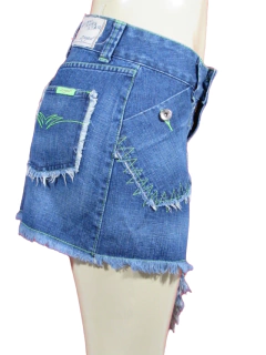 Mini Saia Jeans Barra Desfiada 14181 Zigurat - comprar online