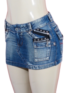 Mini Saia Jeans Curtíssima 9773 Com Bolso - comprar online