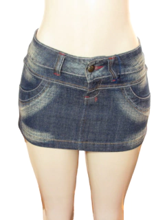 Mini Saia Jeans Cós Duplo Passante Opera Z na internet