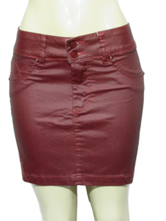 Saia Mid Resinada Luapole Com Passante Alto Moda Jovem