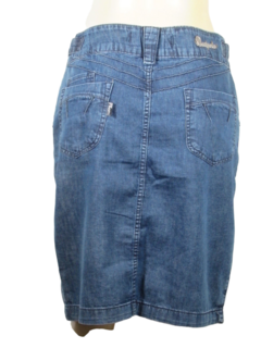 Saia Luápole Jeans Mid Moda Verão - comprar online