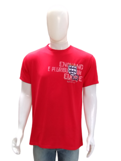 Camiseta Masculina Sallo England Gola Redonda Vermelho