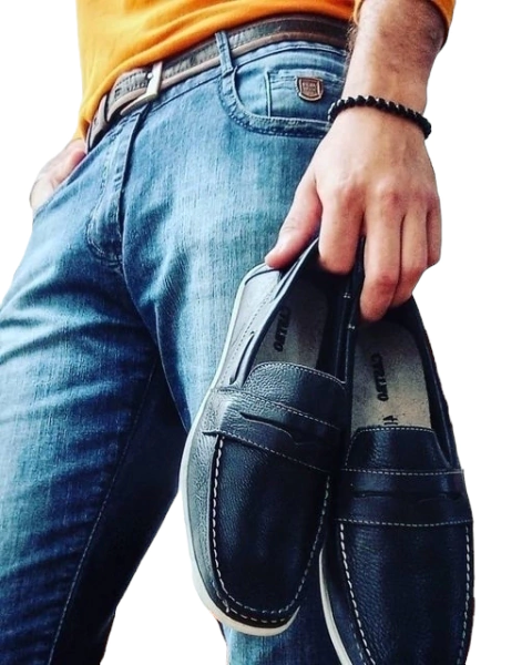 Sapatilha Casual Masculina Castro Cara de Gato 100% Couro