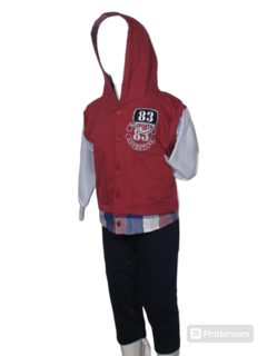 Conjunto Moletom 1279 Masculino Infantil Whitecat - netpizante