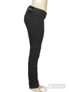 Calça Jeans Feminina Luapole Cós Baixo Com Passante Alto Com Lycra - comprar online