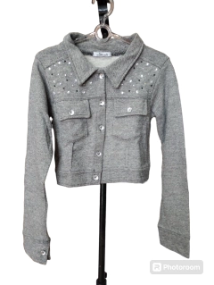 Jaqueta Moleton Jeans Infanto Juvenil Menina
