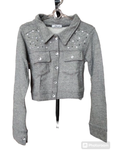 Jaqueta Moleton Jeans Infanto Juvenil Menina