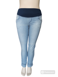 Calça Jeans Megadose feminina Skinny Cós Barrigueira Lavagem Clara - netpizante