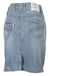 Saia Jeans Secretaria Luápole Moda Jovem - netpizante