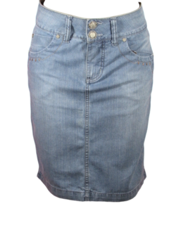 Saia Jeans Secretaria Luápole Moda Jovem