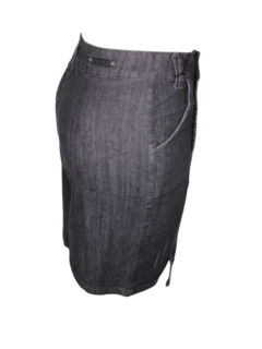 Saia Jeans Luápole Secretaria C/Botões Moda Evangélica - comprar online