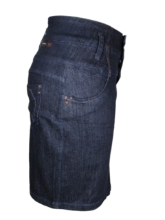 Saia Luápole jeans Cós Alto Com Passante Moda Evangélica - comprar online
