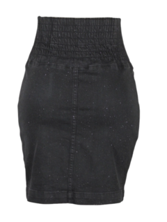 Imagem do Saia Mid Luápole Jeans Gliter Cós Modelador 10170 Moda Evagélica