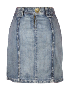 Saia Jeans Midi Executiva C/Prega 7833 Tavernit na internet