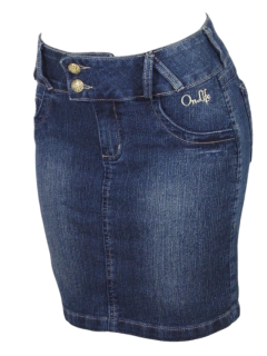 Saia Midi OnLife 0495 C/ Elastano Moda Jovem - netpizante