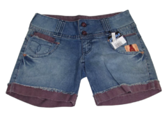 Short jeans feminino Luapole Meia Coxa