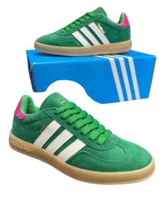 Tênis Moda Gazelle Indoor Collegiate Green Lucid Pink 34 ao 40 - comprar online