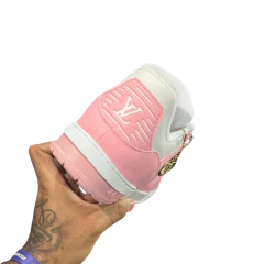 Imagem do Tênis Feminino Moda Luxo Lv Branco Rosa 34 ao 39