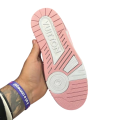 Tênis Feminino Moda Luxo Lv Branco Rosa 34 ao 39 - loja online