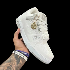 Tênis Masculino Tipo Luxo LV Branco 34 ao 43