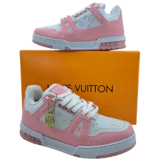 Tênis Feminino Moda Luxo Lv Branco Rosa 34 ao 39 - comprar online