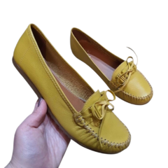 Sapatilha Feminina Via Jully Couro Legitimo 34 ao 40 Amarelo - comprar online