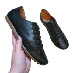 Novo Mocatênis Feminino Via Jully Couro Legitimo 33 ao 40 - Preto - comprar online