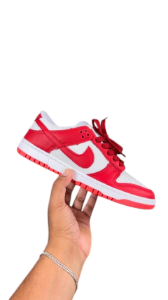 Tênis Dunk Branco/vermelho Dois pares de cadarço 34 ao 43 - netpizante