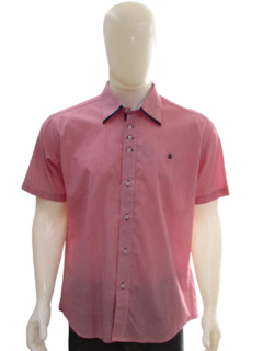 Camisa Bgt Masculina Manga Curta Premium Mescla Marsala na internet