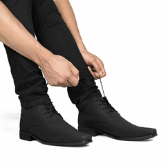 Bota Social Masculina San Lorenzo 1090 Nobuck Preto 37 ao 45
