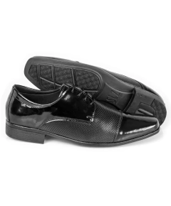 Sapato Masculino Social Clássico Cadarço Verniz - comprar online