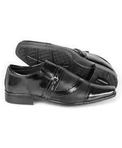 Sapato Social Masculino Couro Verniz Conforto 1061 Calçar 37 ao 45 Linha Slz